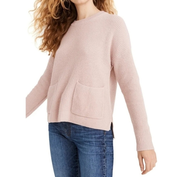 Madewell Patch Pocket Pullover Sweater pink small - Picture 11 of 11
